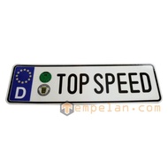 EURO D TOP SPEED PLATE STICKER