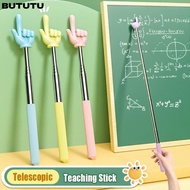 BUTUTU Finger Reading Sticks, Finger Design Stainless Steel Teaching Pointer, Professional Telescopi
