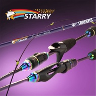 68G!!! STARRY 1.37m/1.5m/1.68m/1.8m/1.98m Ultralight Rod UL Spinning Rod Baitcasting Rod Light Fishi