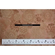 Cotton Fabric Outside Of Quilt Gate For Work Sewing DIY Quilted Bag Brown Floral Pattern Size 1/2 Ya