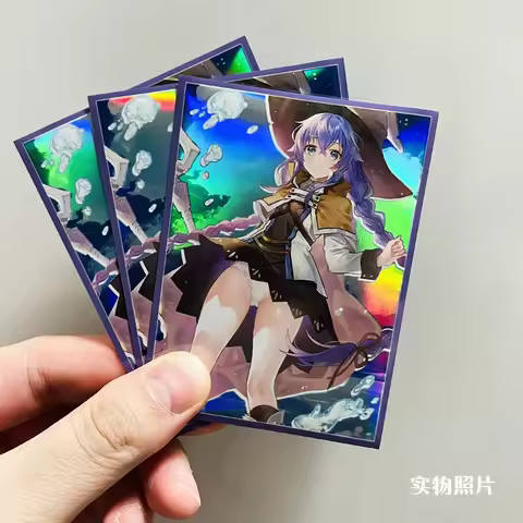 60PCS Yugioh PTCG Anime Girl Migurdia Roxy Laser Cards Sleeve Mushoku Tensei: Isekai Ittara Honki Da