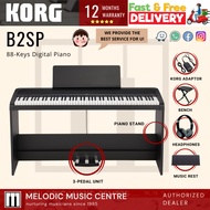 KORG B2SP 88 Key Digital Piano with Weighted Hammer Action SET BLACK WHITE  (B2/ B2SP)