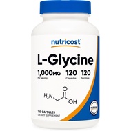 Nutricost L-Glycine 1000mg, 120 Capsules, Vegetarian, Non-GMO and Gluten Free