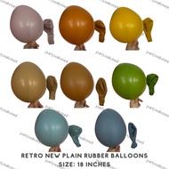 [PIECE] 18 Inches/ Size 18 Rubber Plain Retro Color Balloon