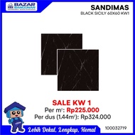 Sandimas - Granite Granit Tile Lantai Dinding Black Sicily 60X60 1.44