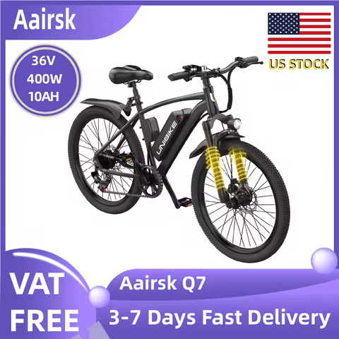 Aairsk Q7 Adult E-bike 26 Inch Fat Tire E-Mountain bike Off-road Electric bicycle 400W Motor 36V 10A