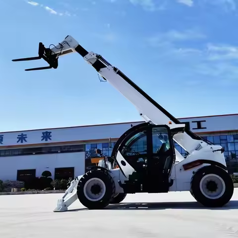 Small Farm Telehandler 1.5 Ton Telescopic Boom Handler 4x4 Reach Forklift CE Compact Loader Machine 