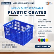 Heavy Duty Plastic Crate Organizer Plate Crate for Storage and Catering