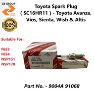Toyota Spark Plug ( SC16HR11 ) - Toyota Avanza, Vios, Sienta, Wish & Altis ( 9004A 91068 - 4 pcs )