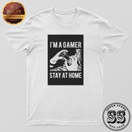 ADULT I'M A GAMER STAY AT HOME PANDEMIC C0VID TSHIRT COTTON UNISEX TEE BAJU
