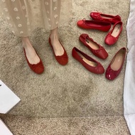 Happy Feeling Bow Ballet Flats - Small Red | Women's Shoe Size 9.5