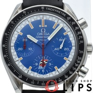 歐米茄超霸系列賽車計時表 39毫米 Speedmaster Racing 3810.80.08 不鏽鋼/皮革男錶，藍色，拋光，成色極佳 [二手]