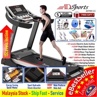 ADSports AD980-LS  4.5HP 15 Levels Auto Incline Hydraulic Spring Auto Refuel Treadmill Mesin Senaman Aerobik Lari 跑步机