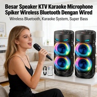 Speaker Karaoke KTV Mic Microphone Spiker Wireless Besar Bluetooth Bluetooth Speaker Microphone Spik