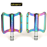 Litepro folding bike road bike MTB mountain bike pedal aluminum alloy material ultra-light pedal sealed bearing bearing pedal bicycle parts