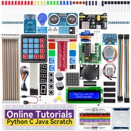Starter Kit for Raspberry Pi 5 4 B 3 B+ 400, 800+ Page Online Tutorials, Python C Java Scratch Node.