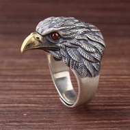 Distressed Eagle Ring Male Trendy Unique Anti-Thai Silver Fashion Domineering Eagle Open Ring