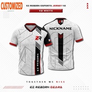 Free Custom Name And Number Customizable Esports Jersey Ezr Esports V2 White Jersey
