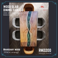 MEJA MAKAN KAYU BALAK DINING TABLE WOOD SLAB