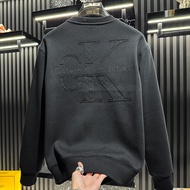 FGD | เสื้อไหมพรมคอ rund สำหรับผู้ชาย พร้อมปักลาย ใส่สบายในฤดูหนาว สไตล์หรูหราเรียบง่าย