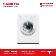 SANKEN Mesin Pengering Pakaian Front Loading / Tumble Dryer 7 Kg SFD-7500