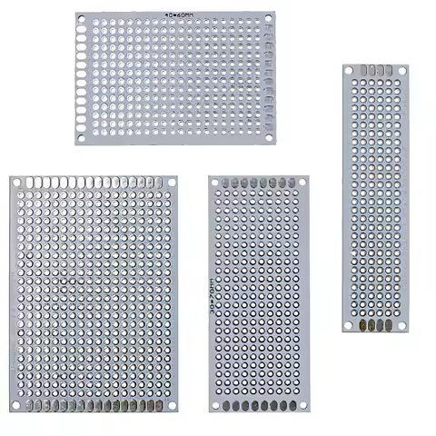 PCB Double Board 20Pcs PCB Prototype Board ,White Circuit Board with 4 Sizes Compatible, Double Side