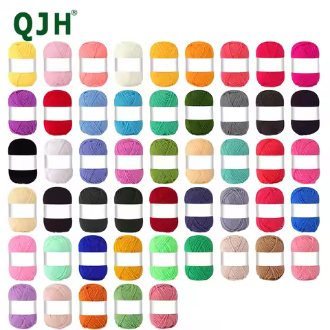 25(50)pcs/bag 4 Ply Milk Cotton Yarn For Hand Knitting Crocheting Scarves,Sweaters,Shawls,Blankets,P