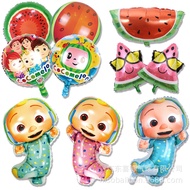 COCOMELON FOIL BALLOON foil 18 inch foil balloon cocomelon, fruit balloon, fruit foil balloon, straw