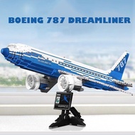 ĐỒ CHƠI LẮP RÁP KIỂU LEGO MÔ HÌNH MÁY BAY BOEING 787 DREAMLINER CÓ TRỤ ĐỠ TRƯNG BÀY DK80009 VỚI 135