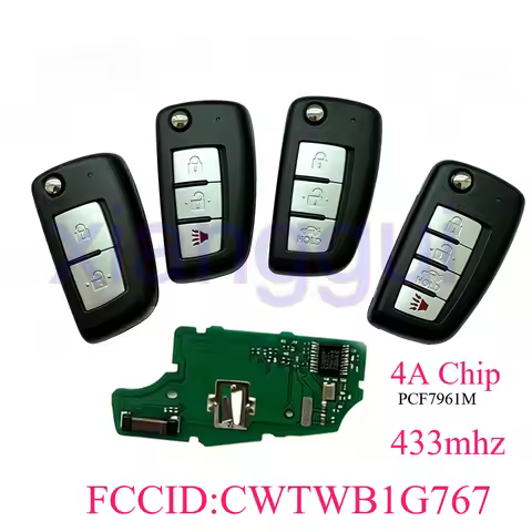 2/3/4 Buttons 433fskMHz 4A-PCF7961M FCCID:CWTWB1G767 Car Key Remote for Nissan F15 X-Trail T32 Micra