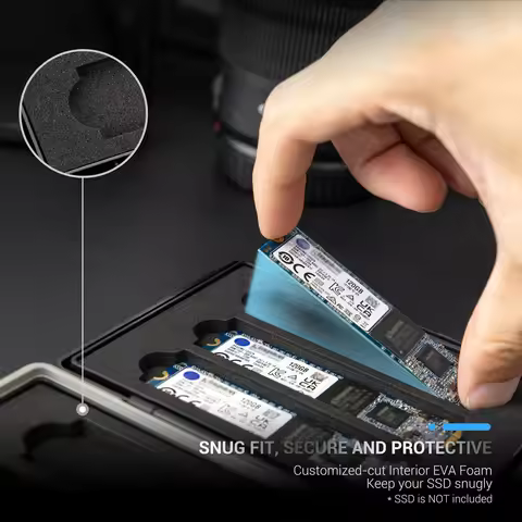 6 Slots M.2 2280/2260/2240 M.2 SSD Holder Storage, M.2 Drive Storage NVMe M.2 2280 SSD Card Case Wat