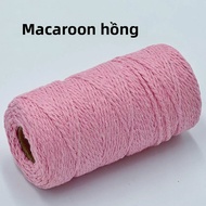 Dây Cotton Macrame Màu 2Mm X 100M Sợi Đay Thân Thiện Với Môi Trường Để Treo Tường Gói Quà Thủ Công Đ
