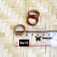 Plain brown round ring size 15 original kaokah kokka