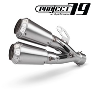 Project79 Universal Double Muffler 51mm Silver Y16 Y15ZR VF3i RFS150 RS150 KLX150 FZ150 LC135 CK9 R1