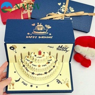 NAESV 3 D Birthday Red Envelope, Folding Traditional Lucky Money Envelope, Creative Best Wishes Pop-