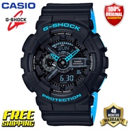 Original G-Shock GA110 Men Women Sport Watch Japan Quartz Movement 200M Water Resistant Shockproof and Waterproof World Time LED Auto Light Gshock Man Boy Girl Sports Wrist Watches with 4 Years Official Warranty GA-110LN-1A (Ready Stock Free Shipping)