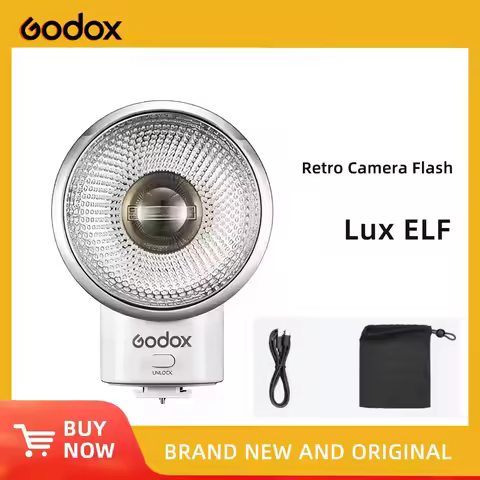Godox Lux Elf Retro Camera Flash for Canon Sony Nikon Fuji Olympus Camera Flash Built-in 7.4V 350mAh