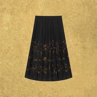 【金暄】 新中式復古/漢服風格桑蠶絲香云紗迎春花馬面裙