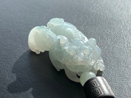 免費開光 天然A貨緬甸玉翡翠 招財貔貅吊飾 胖貔貅 手工雕