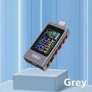 เครื่องวัดพลังงาน USB-C UT01C: QC4 PD3.1/+ เครื่องทดสอบการชาร์จเร็วกระแส12A อุปกรณ์ตรวจแรงดันไฟฟ้า W