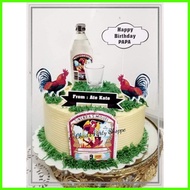 ⎯ ◕ GIN and ROOSTER Theme Cake Topper Set