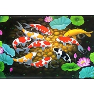 Print Painting, KOI GOLDFISH, JUMBO Size, 100x70cm & 150x100cm & 200x100cm/ Print Poster/ Wall Decor