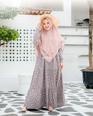 gamis wanita attin raina dress purple dove