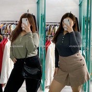 [virusplussize]bigsize mango polo shirt polo shirt women polo shirt women plus size