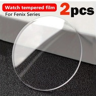 2Pcs Tempered Glass Screen Protector for Garmin Fenix 5 7 7S 7X Pro 6S 6X 6Pro 6X Pro Film Case Friendly Anti-Scratch Bubble-Free Shockproof Watch Clear Glass Film