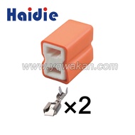 H7 Bulb Ceramic Plug Headlight Plug 6.3 Ceramic H7-2A Straight DJ7027-6.3-2A/B Black/Orange Two Colo