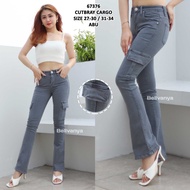 7C-G CELANA CUTBRAY CARGO JEANS WANITA CELANA CUTBRAY PREMUIM MODEL CARGO SIZE 27-34