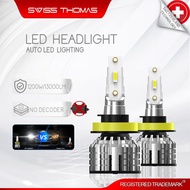 Swiss Thomas 2pcs H1 H4 H7 H11 HB3 Car LED Headlight 120W 13000LM Super Headlight Lampu Kereta Alza 