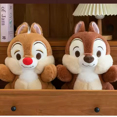 Disney Kawaii Chip 'n' Dale Squirrel Anime Plush Toys 25cm Decorations Stuffed Plush Dolls Lovely Bi