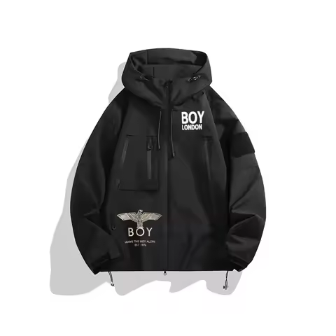 BOY LONDON outdoor jackets for men and women, spring and autumn fashionable Korean style hooded outd